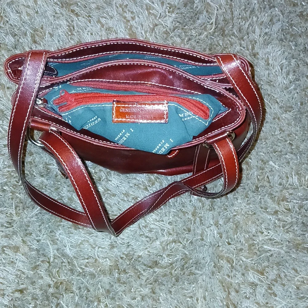 Elegant Brown Leather Shoulder Bag - Picture 5 of 6